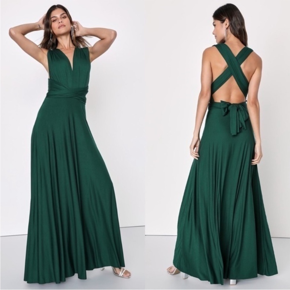 Forest Green Infinity Convertible Maxi Dress